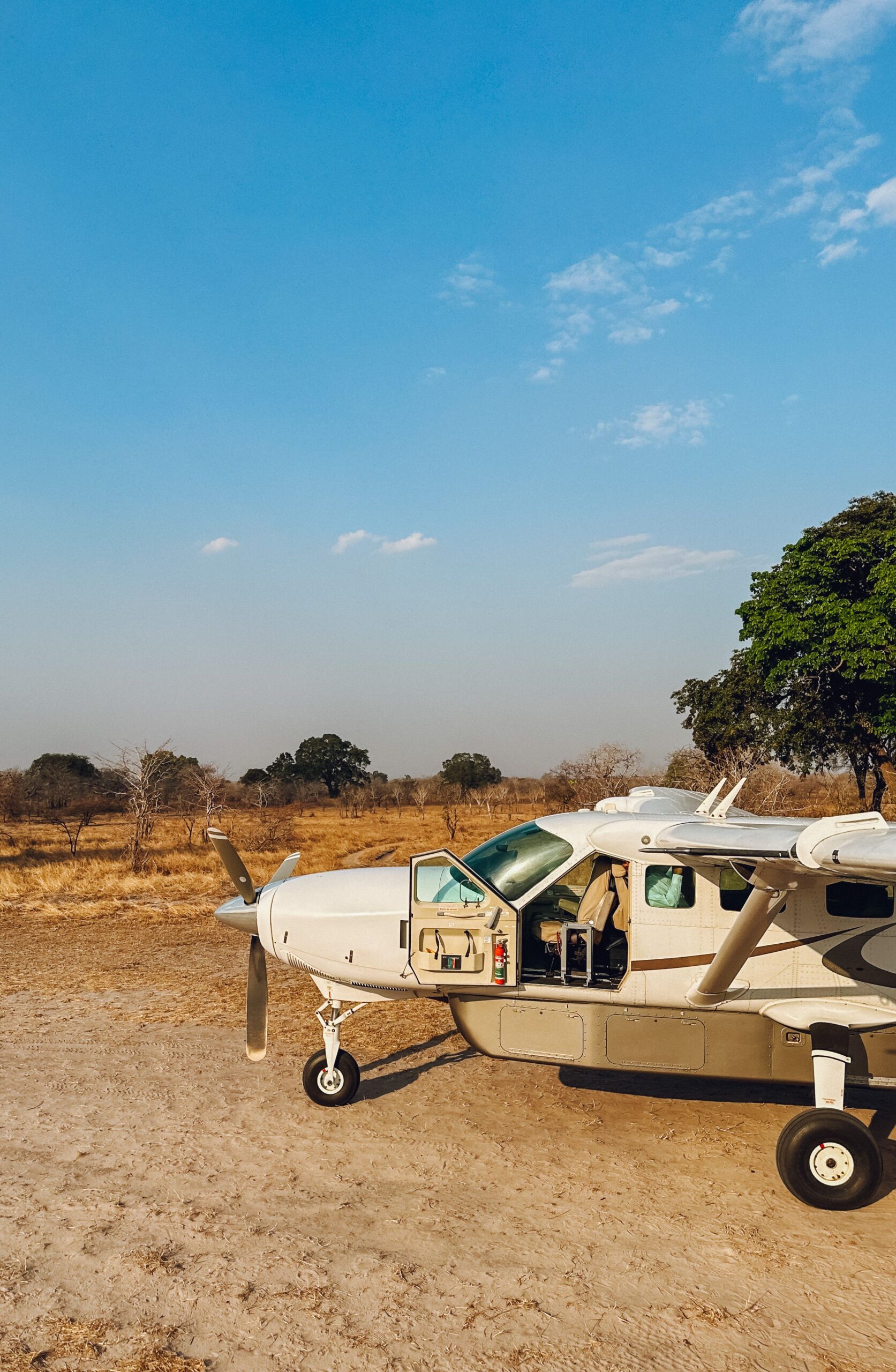 Airplane in the serengeti